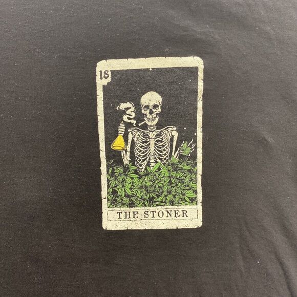 Fresh Laundry T Shirt Men's 3XL Black The Stoner Skeleton Potion Stoner 18 Card - Picture 4 of 9